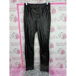 RW&CO. Pants shiny High-Rise Skinny Leg Pants in Black